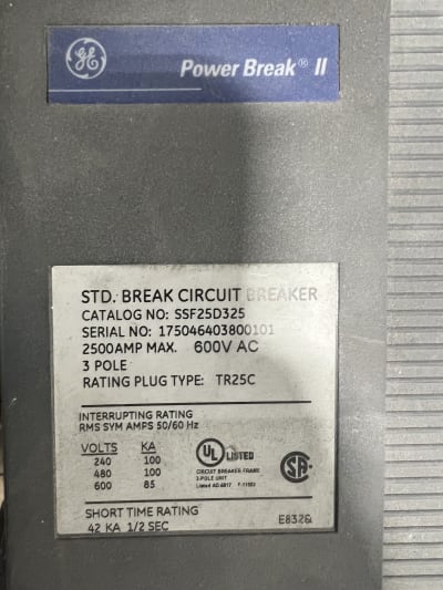 GENERAL ELECTRIC SSF25D325