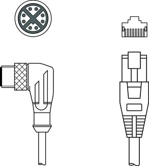 LEUZE KSS GB-M12-8W-RJ45-A-P7-020