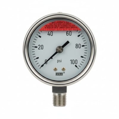 WIKA 233.54-2.5-100PSI-1/4L