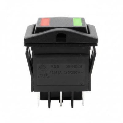 E SWITCH R5BBLKGRNGF2