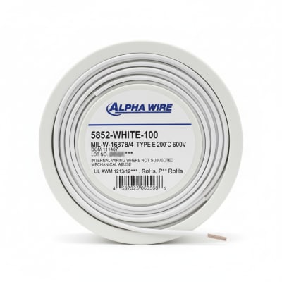 ALPHA WIRE 5852-WHITE-100