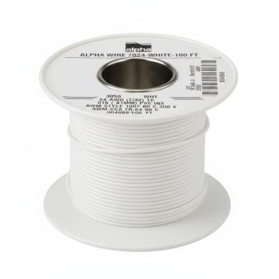 ALPHA WIRE 7024-WHITE-100