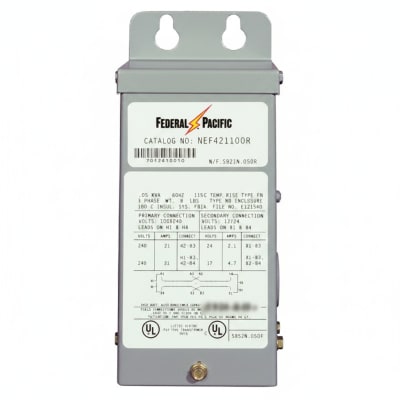 FEDERAL PACIFIC TRANSFORMER NEF421100R