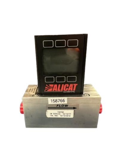 ALICAT SCIENTIFIC M-250SLPM-D-30PSIA/5M, 52T, GAS: AIR, RANGE: 100 SLPM, 250 LPM, 200 KPA, HC, 17025LF