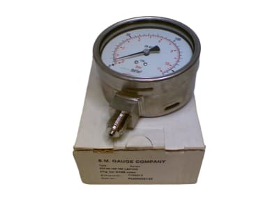 SM GAUGE COMPANY 232.50.100-160-LBF/IN2-G3/8B