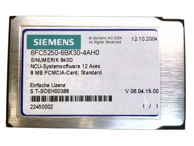 SIEMENS 6FC5250-6BX30-4AH0
