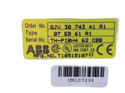 ASEA BROWN BOVERI 07EB61R1