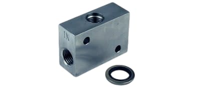 EFECTOR FLOW BLOCK, SS, 1/4" X G1/4 -U40062