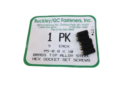BUCKLEY QC FASTENERS M5-0.8X10