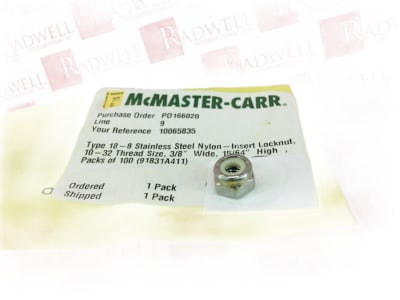 MCMASTER CARR 91831A411-EACH