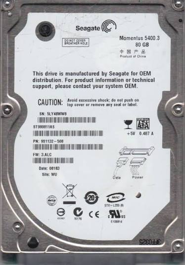 SEAGATE ST980811AS