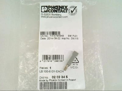 PHOENIX CONTACT LB-100-6-GY-EACH