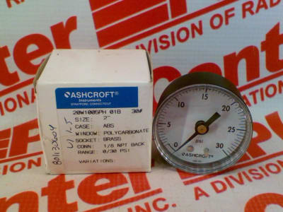 ASHCROFT 20W1005-PH-01B-30