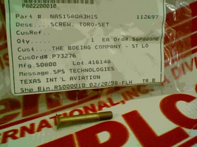 AEROSPACE INDUSTRIES NAS1580A3H15