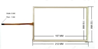 RADWELL RAD+700-TOUCHGLASS-212X132MM