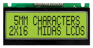 MIDAS DISPLAYS MC21605F6WE-SPR