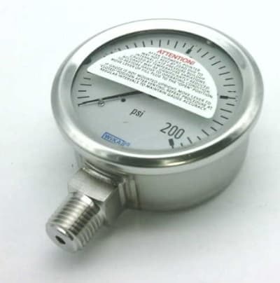 WIKA 233.53-2.5-200PSI-1/4NPT