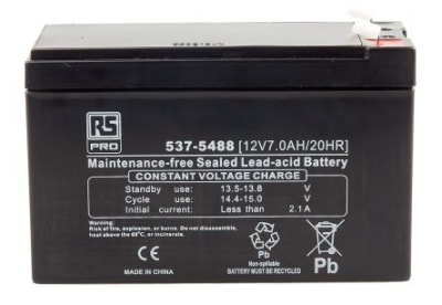 RS PRO 12V7.0AH/20HR
