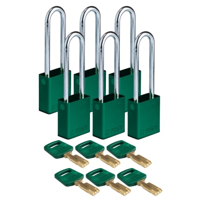 BRADY ALU-GRN-76ST-KA6PK