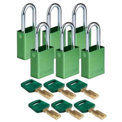 BRADY ALU-GRN-38ST-KA6PK