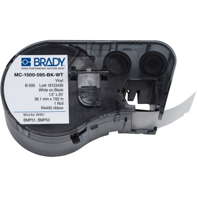 BRADY MC-1500-595-BK-WT