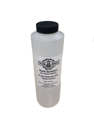 TRAIN WRECK DISTILLERY HAND SANITIZER 18/80-EACH
