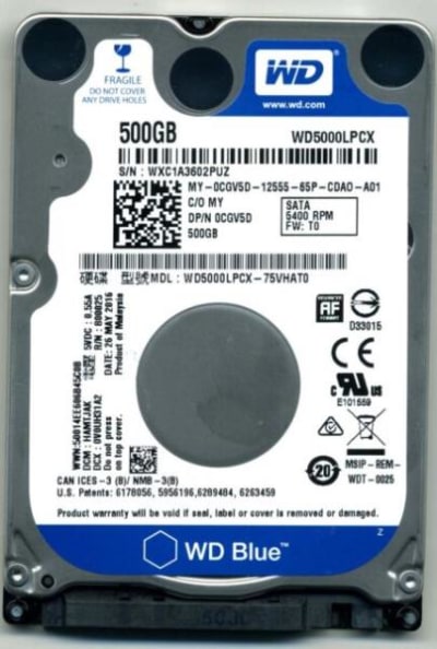 WESTERN DIGITAL WD5000LPCX