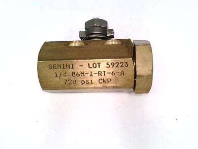 GEMINI VALVE 1/4-86M-1-RT-6