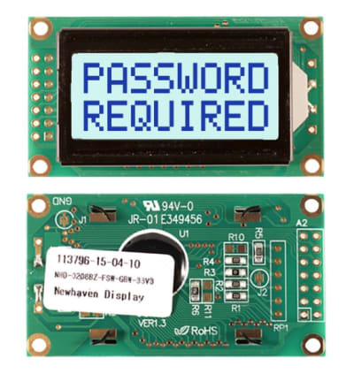 NEWHAVEN DISPLAY NHD-0208BZ-FSW-GBW-33V3