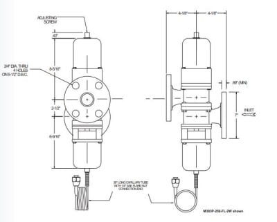 METREX VALVE M303P-250-ULFL-3W