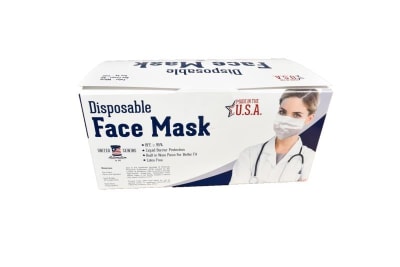 UNITED SEWING AUTOMATION DISPOSABLE FACE MASK - 10 BOXES OF 50