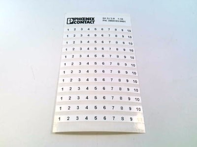 PHOENIX CONTACT SK 5/3.8:FORTL.ZAHLEN 1-10 EACH
