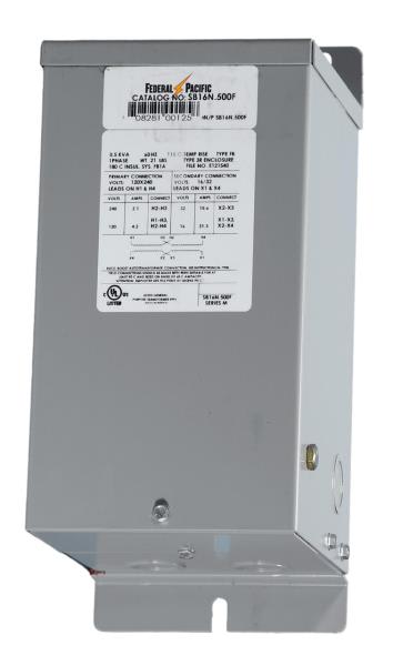 FEDERAL PACIFIC TRANSFORMER SB16N.500F