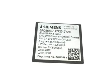 SIEMENS 6FC5850-1XG23-2YA0