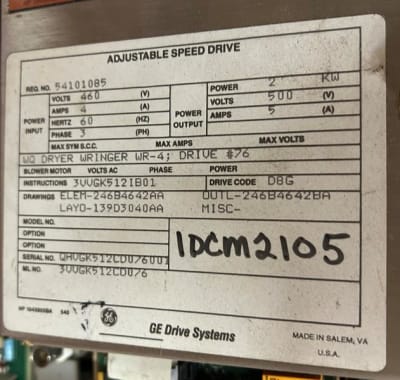 GENERAL ELECTRIC 3VVGK512CD076