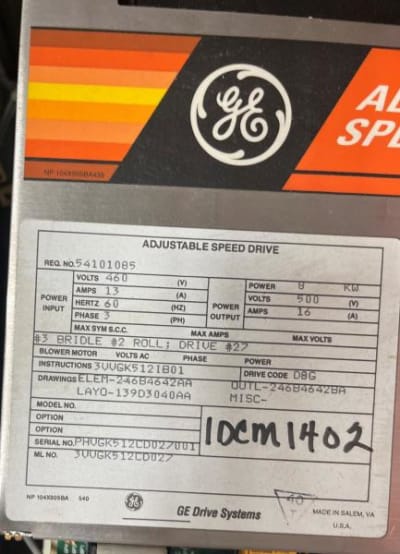 GENERAL ELECTRIC 3VVGK512CD027