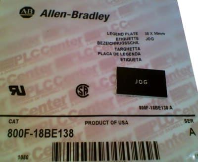 ALLEN BRADLEY 800F-18BE138